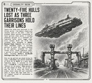 Retro Sci-Fi Casualty Desk Front Page
