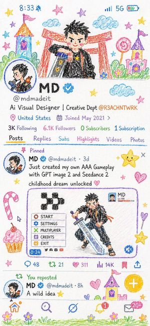 Crayon Style Illustration Profile Picture