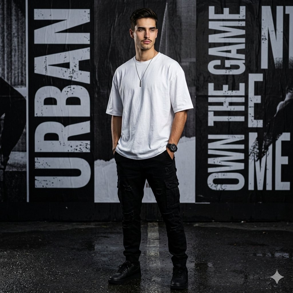Sample output image for Urban Noir Fashion Editorial