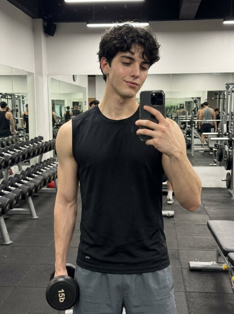 Sample output image for Hyper-Realistic Gym Mirror Selfie