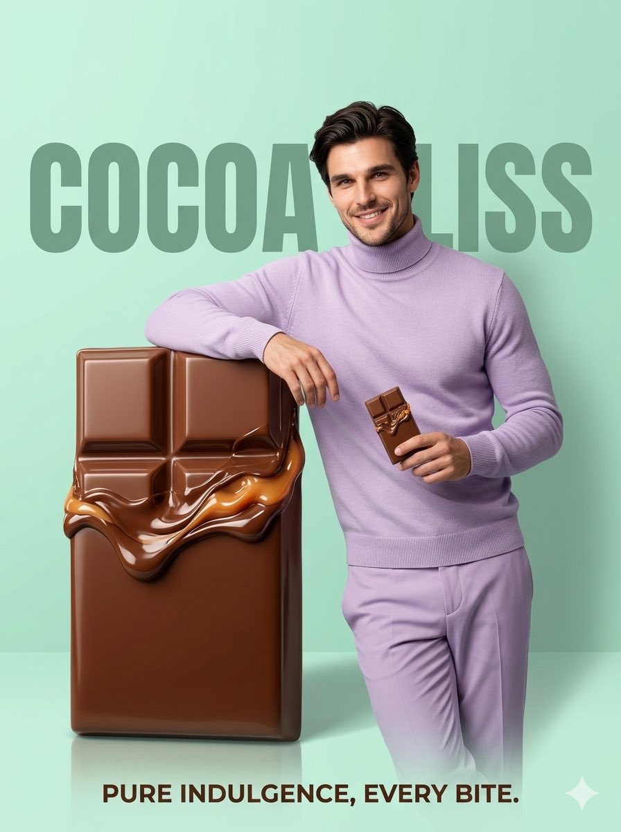 Sample output image for Minimalist Luxury Dessert Ad