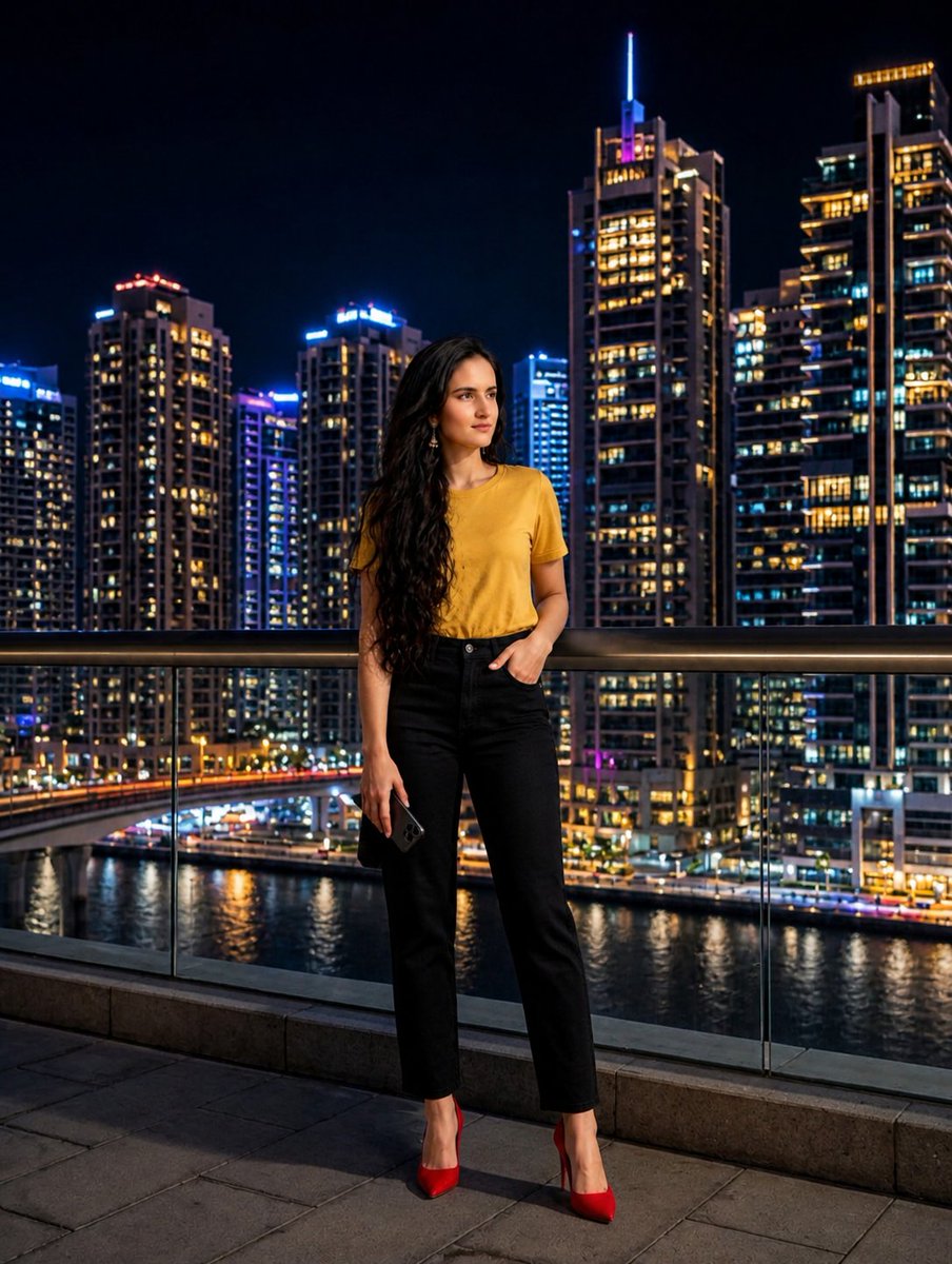 Sample output image for Urban Balcony Night Portrait