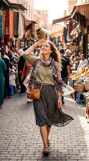 Sample output image for Lifestyle Portrait in Moroccan Souk