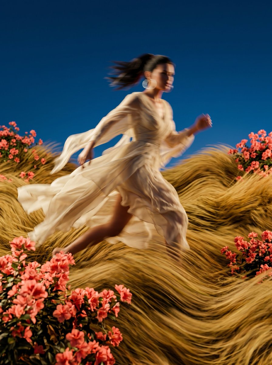 Sample output image for Surreal Motion Blur Floral Landscape