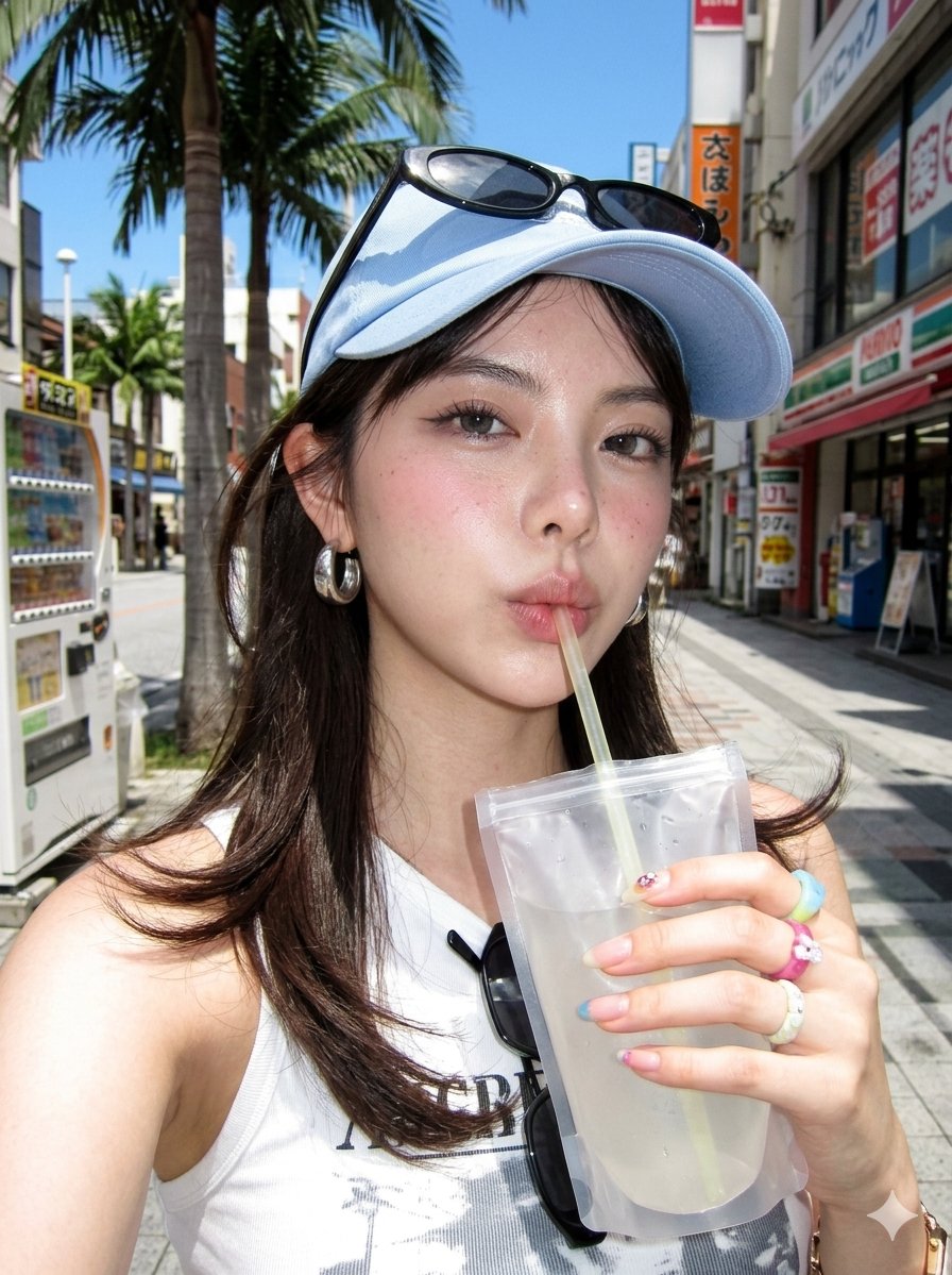 Sample output image for Retro Digicam Korean Selfie