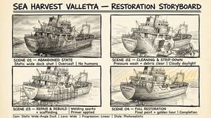Hand Drawn Sketch Storyboard Sheet