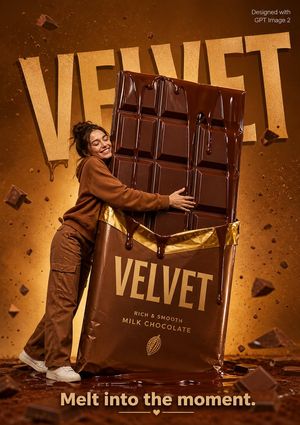 Playful Velvet Chocolate Poster