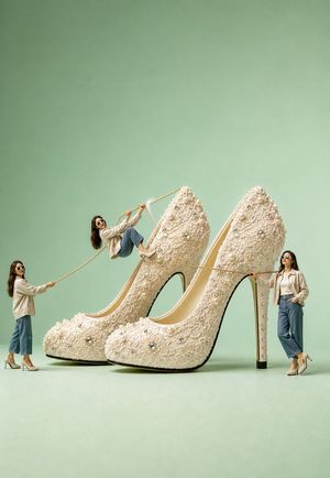 Surreal Ivory Bridal Sandal Photography