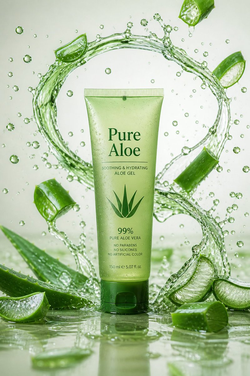 Imagen principal de e-commerce - Comercial de cuidado de la piel Pure Aloe - Image 1