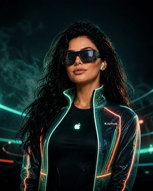 Cyberpunk Neon Fashion Portrait