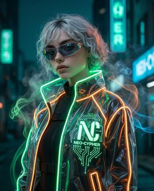 Futuristic Cyberpunk Sportswear Portrait