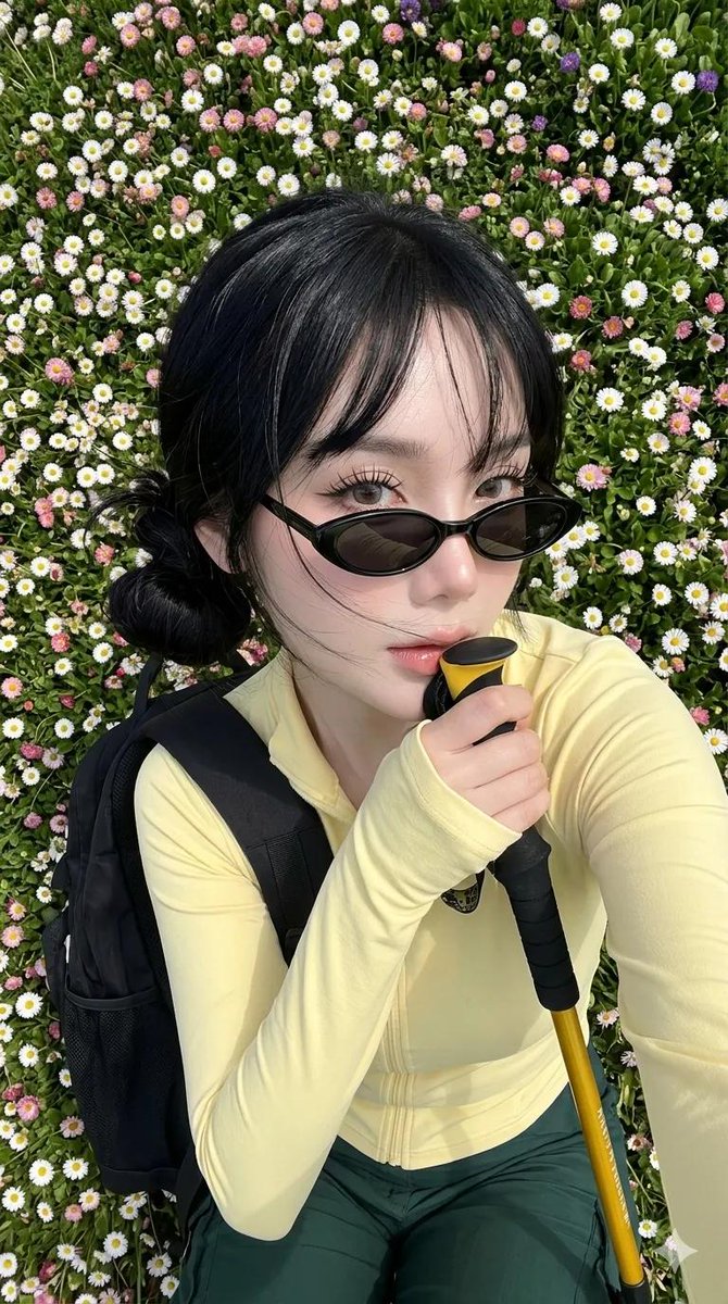 Spring Daisy Field Portrait example 3
