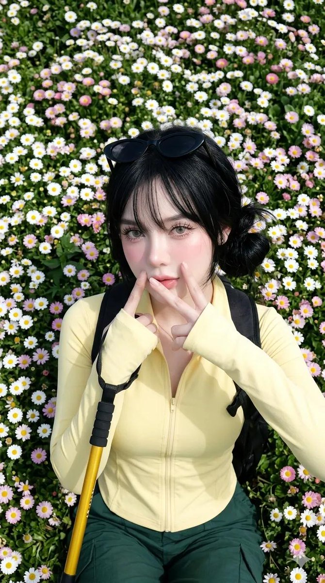 Spring Daisy Field Portrait example 2