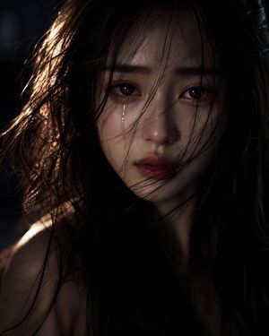 Sorrowful Night Cinematic Portrait