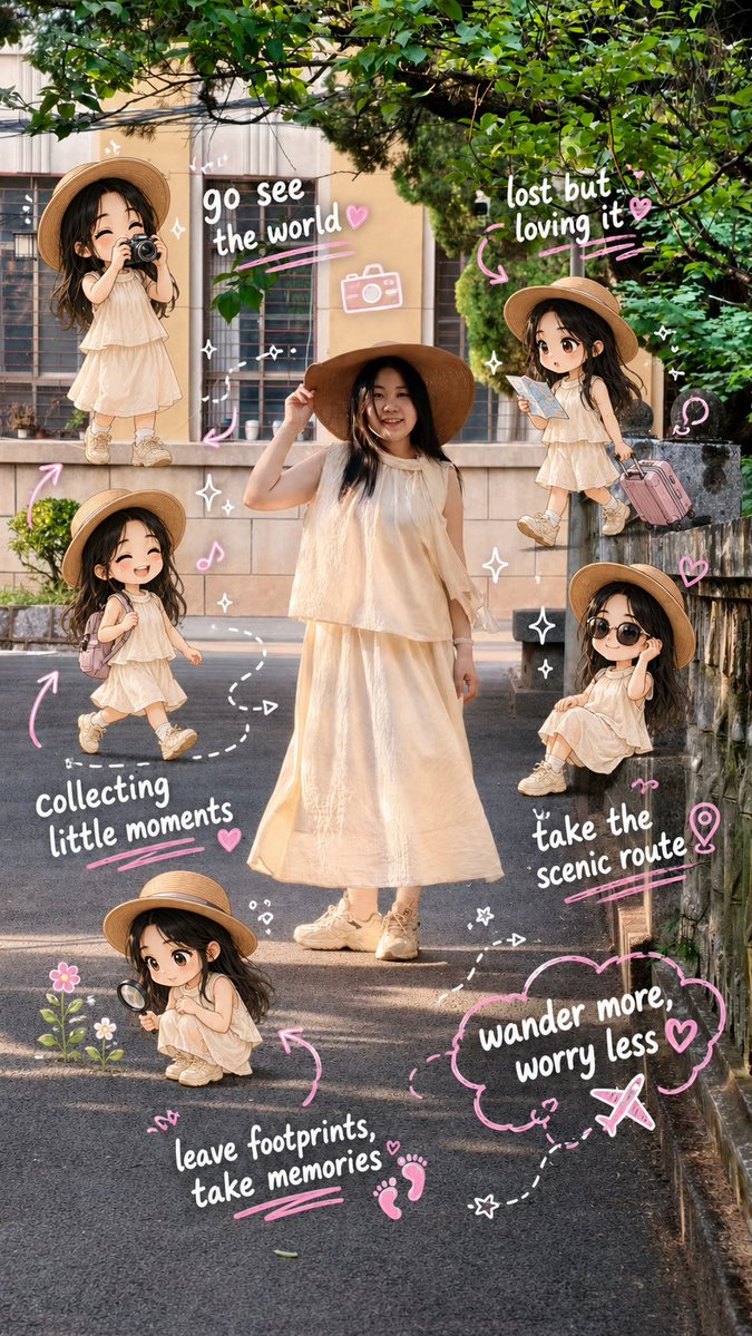 Travel Scrapbook Chibi Collage Creator example 2
