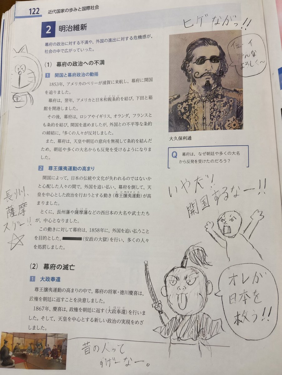 School Textbook Historical Figure Doodle AI 이미지 프롬프트 예시