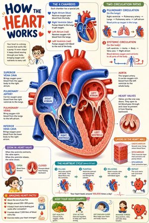Science Book Illustration with Cutaway Diagram