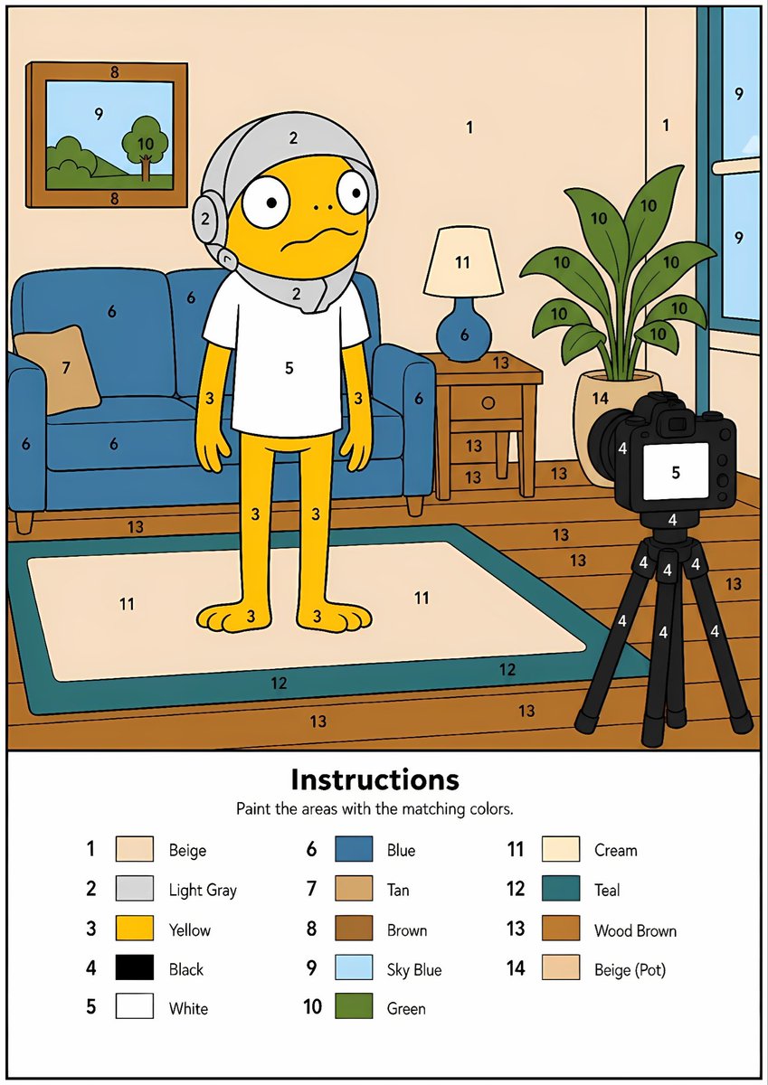 Printable Paint by Numbers Generator reference image 1