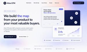 Atlas GTM SaaS Hero Landing Page