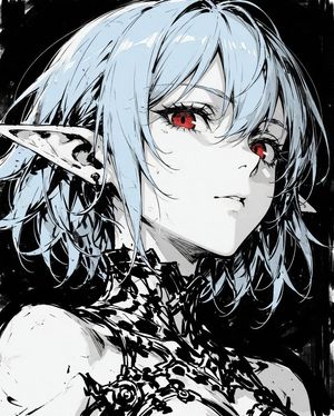 Censored Elf Cyborg Portrait