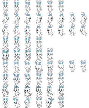 Rabbit Character Sprite Sheet