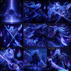 Cyber Kitsune Warrior Storyboard