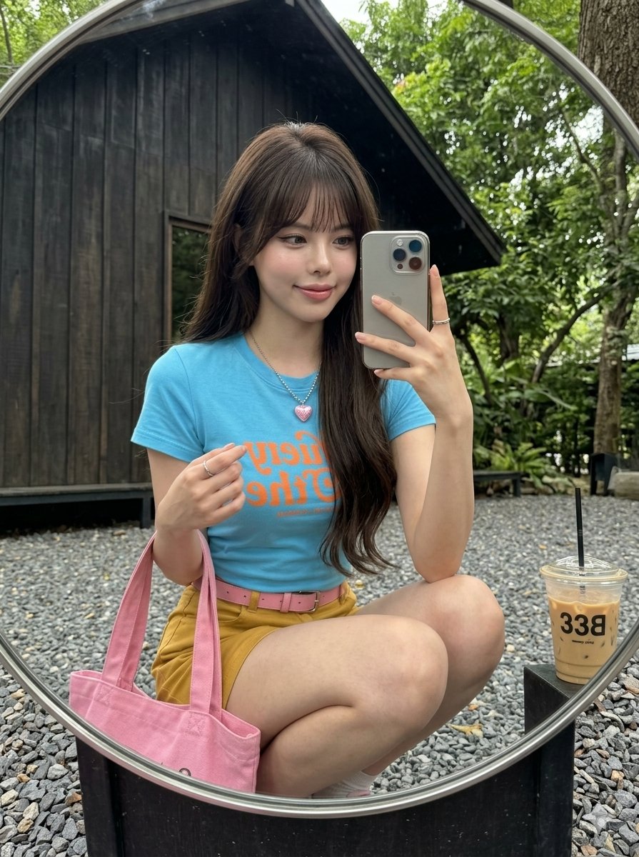Sample output image for iPhone Mirror Selfie Realism