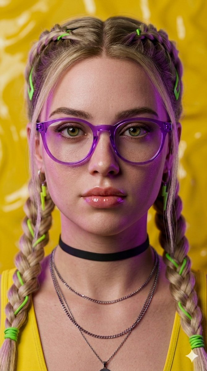 Sample output image for Cyberpunk Braided Portrait
