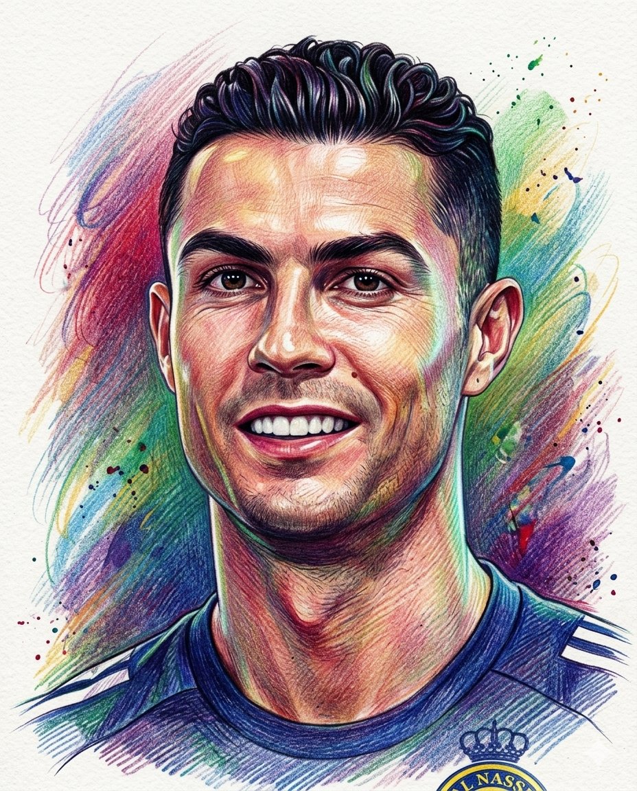 Sample output image for Realistic Colored Pencil Portrait