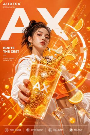 Modern Beverage Commercial Poster