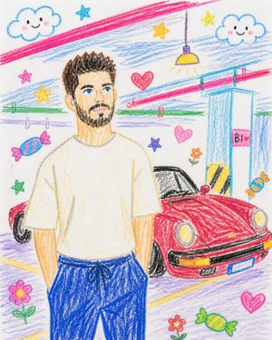 Childlike Crayon Drawing Re-creation