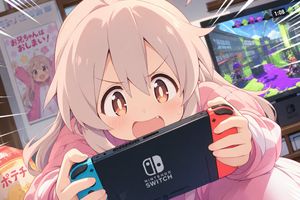 Anime Character Playing Video Games