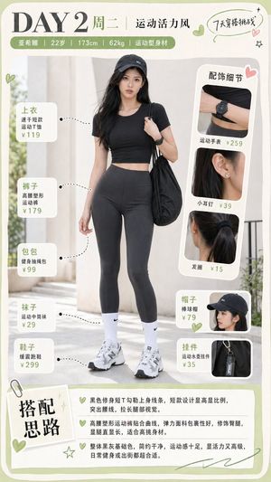 Sporty Outfit Breakdown Poster