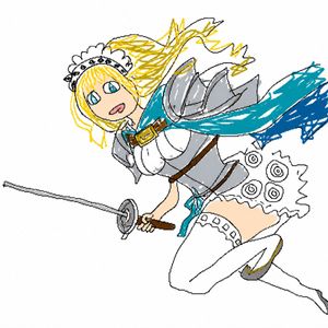 Flying Maid Knight Doodle