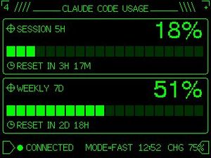 Retro Claude Code Usage Gauge