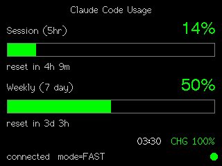 Retro Claude Code Usage Gauge reference image 1