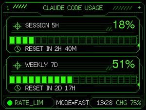 Neon M5Stack Usage Gauge