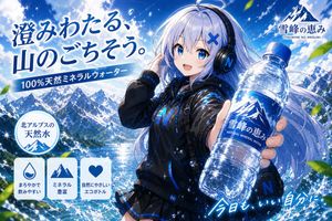 Anime Mineral Water Commercial Poster