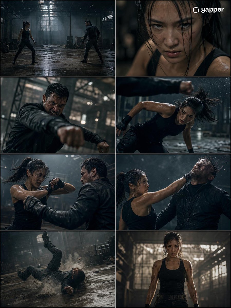 Cinematic Action Fight Storyboard