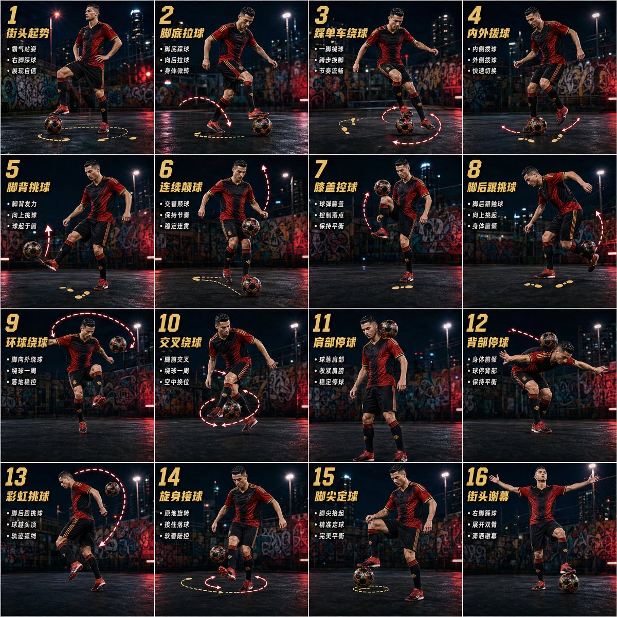 Freestyle Football 16-Step Storyboard