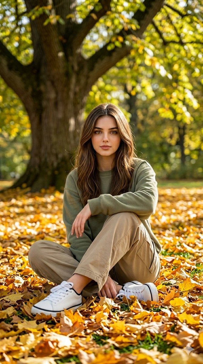 Autumn Park Relaxed Portrait