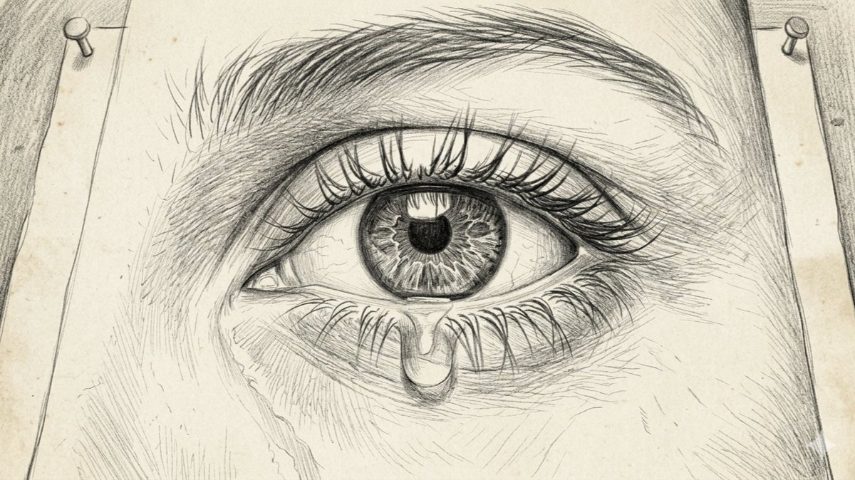 Sample output image for Sorrowful Eye Pencil Sketch