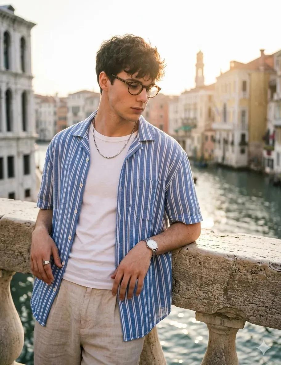 Sample output image for Candid Portrait at Venice Rialto Bridge