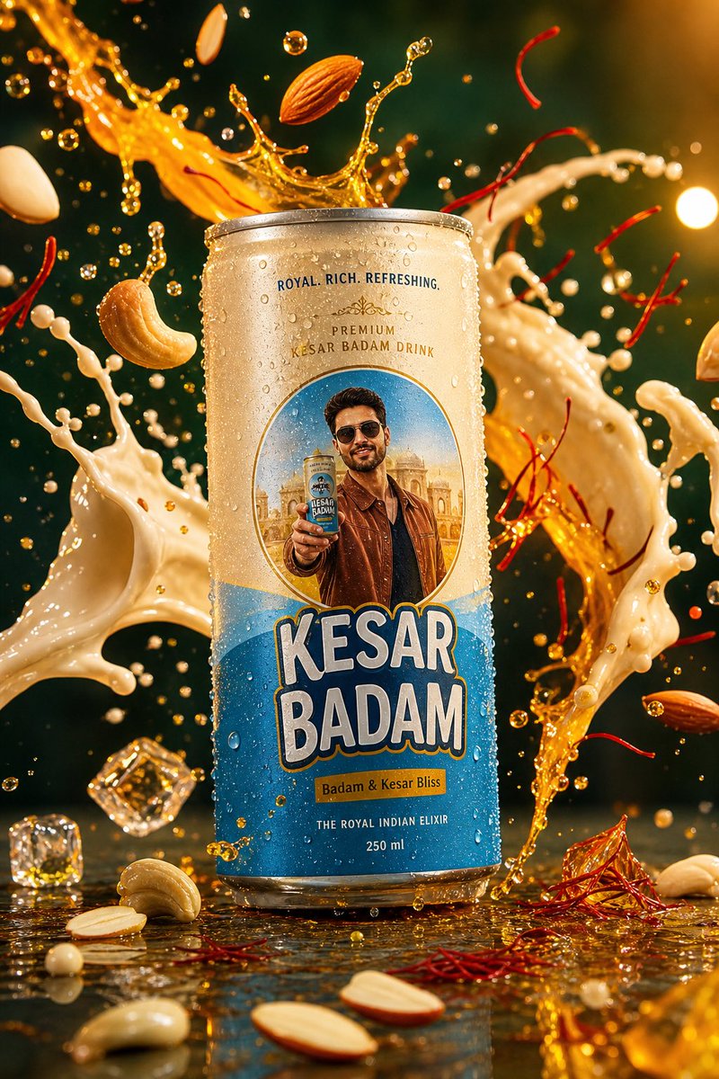 Marketing de producto - Fotografía publicitaria de bebida Kesar Badam - Image 1