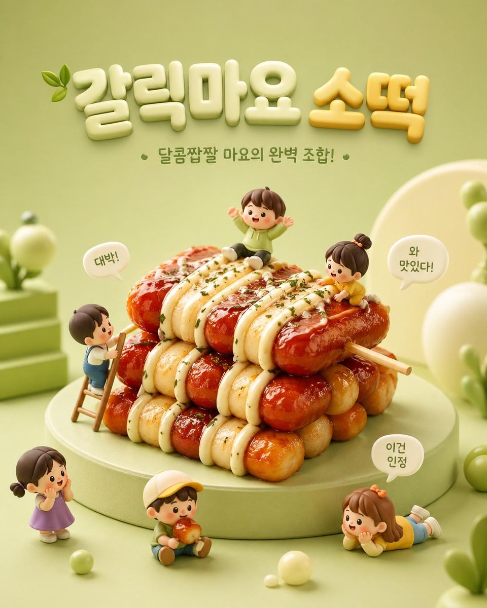 Marketing de producto - Escena publicitaria de comida estilo Chibi 3D - Image 2