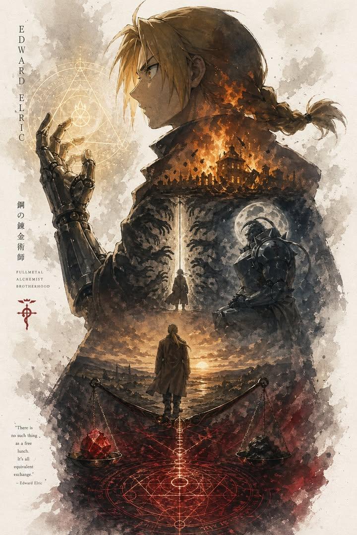 Anime Silhouette Narrative Poster example 2