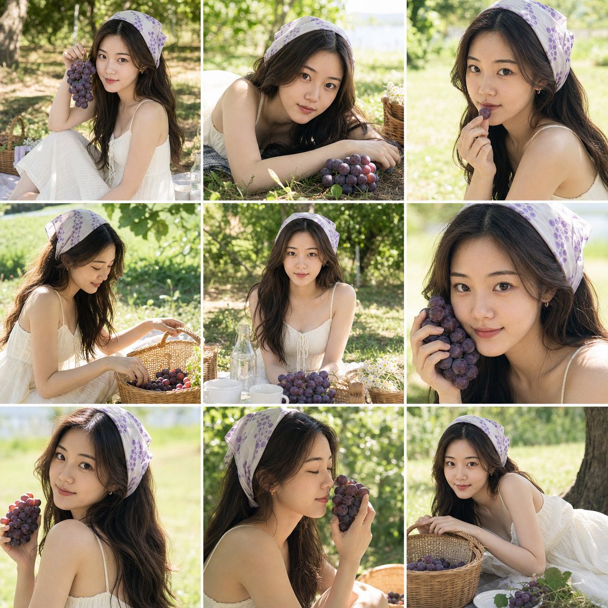 Perfil / Avatar - Serie de fotos de chica con uvas en verano - Image 1