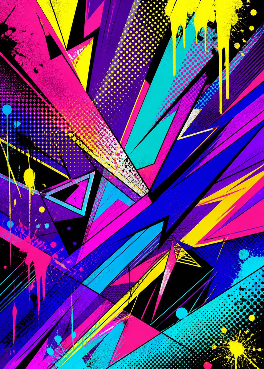 Publicación en redes sociales - Fondo abstracto de arte callejero estilo Pop Art - Image 1
