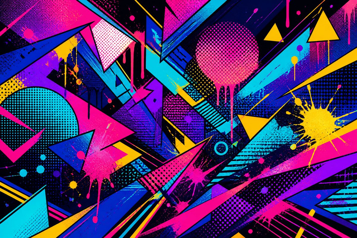 Publicación en redes sociales - Fondo abstracto de arte callejero estilo Pop Art - Image 2