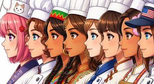 Side-by-Side Girl Profile closeup